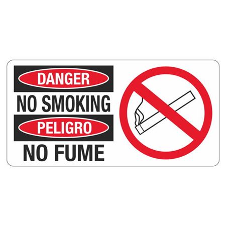 Danger No Smoking - Bilingual - 4 x 8