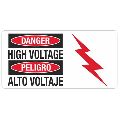 Danger High Voltage - Bilingual - 4 x 8 Decal