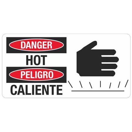 Danger Hot - Bilingual - 4 x 8 Decal