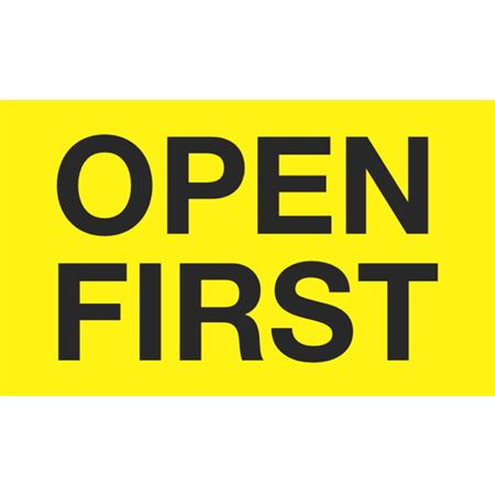 Open First - Handling Label