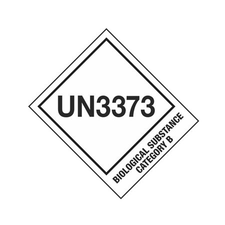 UN Shipping - UN3373 Biological Substance Category B - 4 x 5