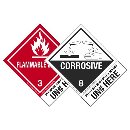 Custom Hazmat Shipping Labels - Coated Label Stock 4 x 5