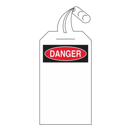 Danger - White - Self Locking Tag