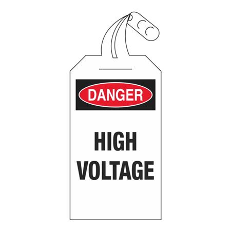 Danger High Voltage - Self Locking Tag