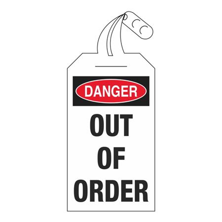 Danger Out of Order - Self Locking Tag