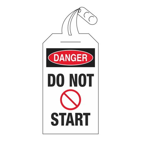 Danger Do Not Start - Self Locking Tag