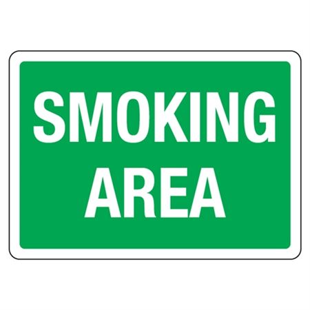 Smoking Area (Green) Sign