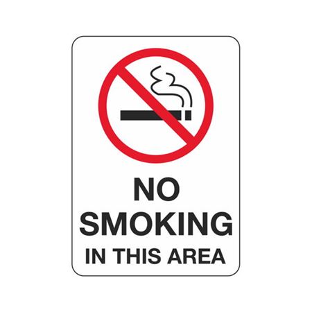 No Smoking In This Area - Polyethylene 7 x 10