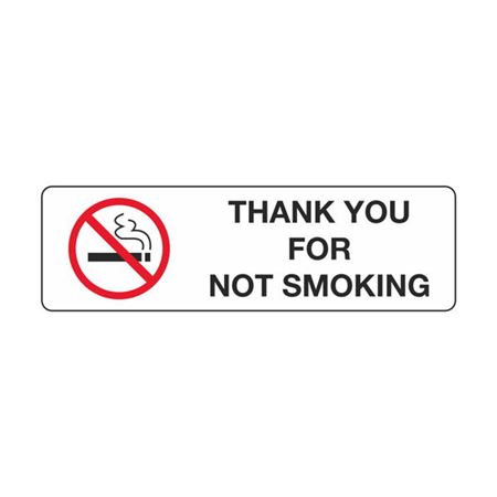 Thank You For Not Smoking - Polyethylene 3 x 10