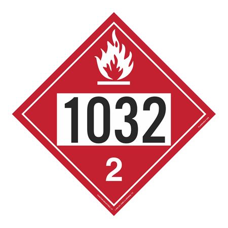 UN#1032 Flammable Gas Stock Numbered Placard