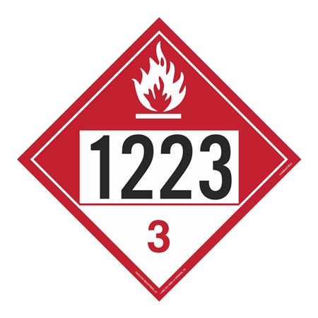 UN#1223 Combustible Liquid Numbered Placard
