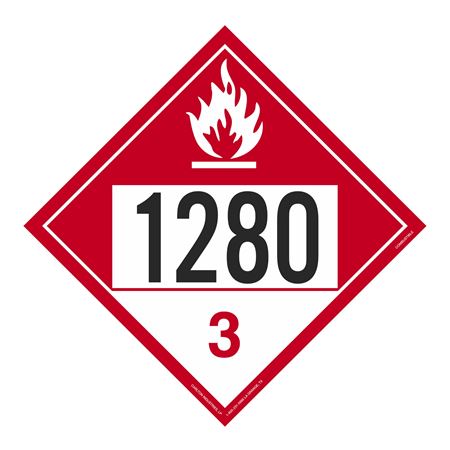 UN#1280 Combustible Stock Numbered Placard