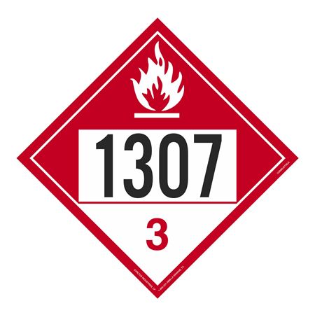 UN#1307 Combustible Stock Numbered Placard