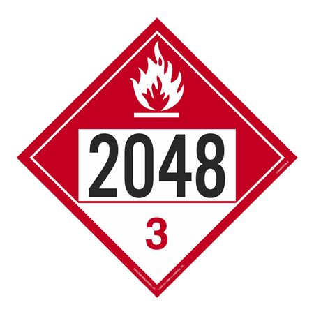 UN#2048 Combustible Stock Numbered Placard