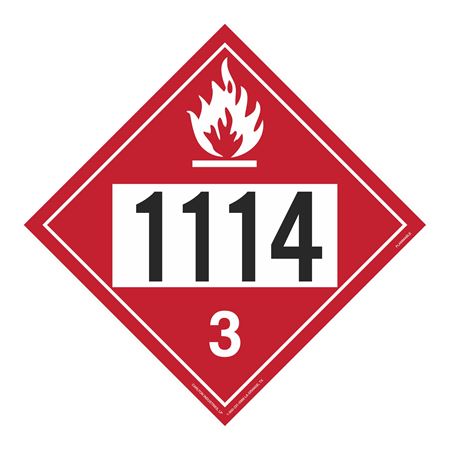 UN#1114 Flammable Stock Numbered Placard