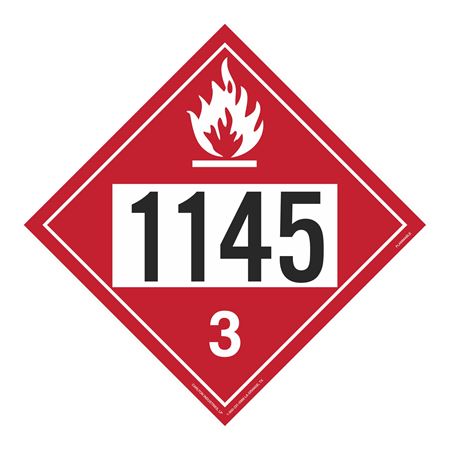 UN#1145 Flammable Stock Numbered Placard