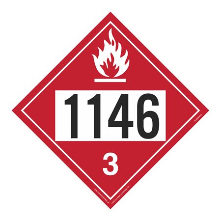 UN#1146 Flammable Liquid Numbered Placard