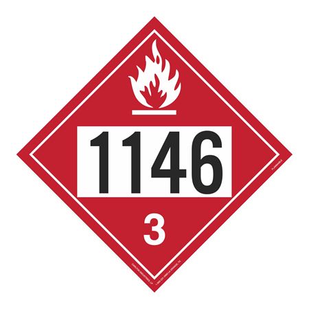 UN#1146 Flammable Stock Numbered Placard