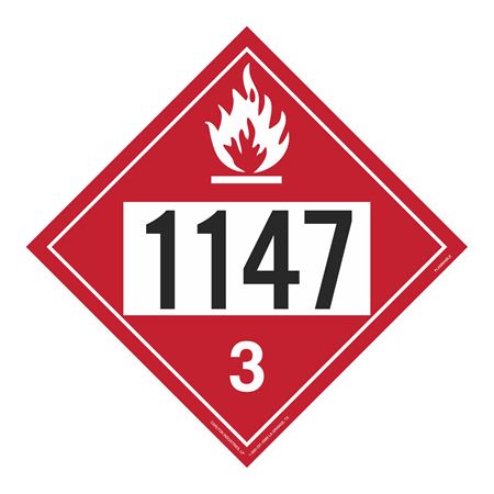 UN#1147 Flammable Stock Numbered Placard