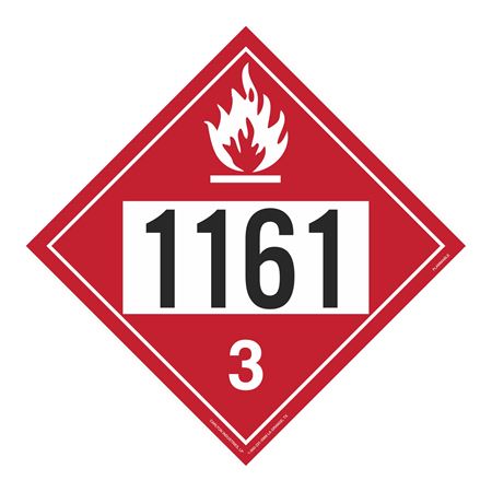 UN#1161 Flammable Stock Numbered Placard