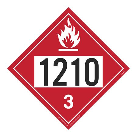 UN#1210 Flammable Stock Numbered Placard