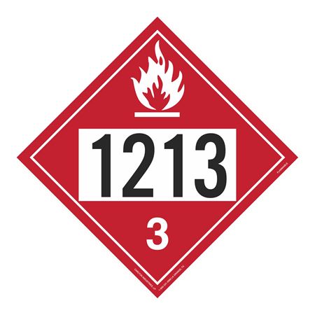 UN#1213 Flammable Stock Numbered Placard