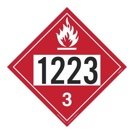 UN#1223 Flammable Stock Numbered Placard