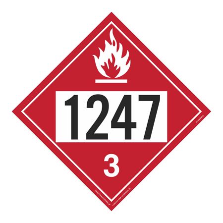 UN#1247 Flammable Stock Numbered Placard