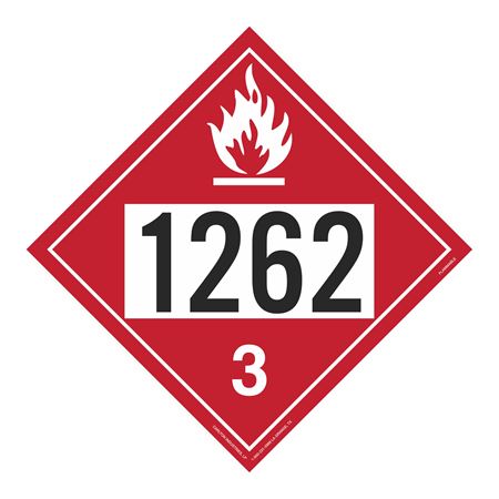 UN#1262 Flammable Stock Numbered Placard