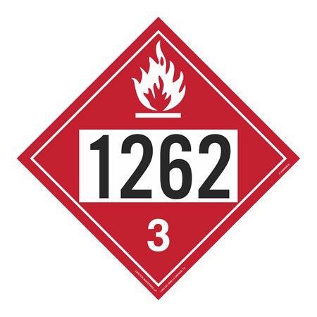 UN#1262 Flammable Liquid Numbered Placard