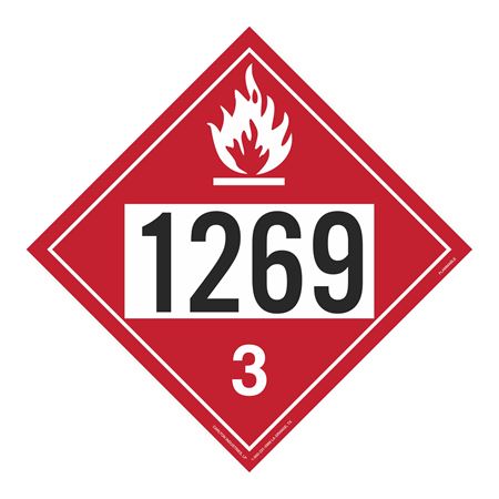 UN#1269 Flammable Stock Numbered Placard