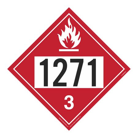 UN#1271 Flammable Stock Numbered Placard