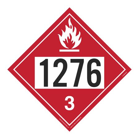 UN#1276 Flammable Stock Numbered Placard