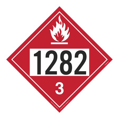 UN#1282 Flammable Stock Numbered Placard