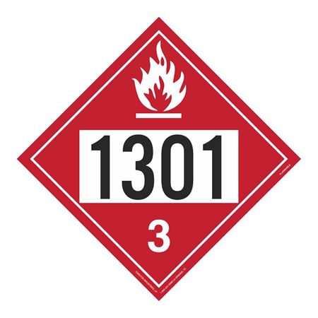 UN#1301 Flammable Stock Numbered Placard