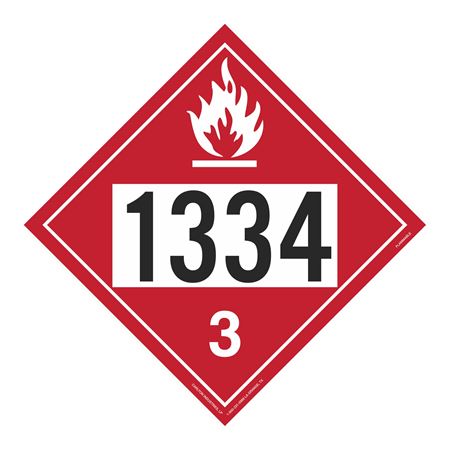 UN#1334 Flammable Stock Numbered Placard