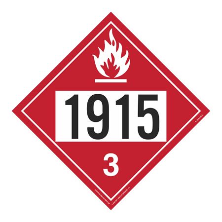 UN#1915 Flammable Stock Numbered Placard