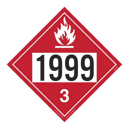 UN#1999 Flammable Stock Numbered Placard