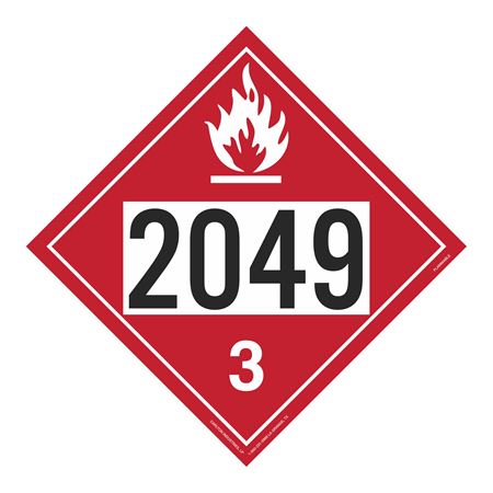 UN#2049 Flammable Stock Numbered Placard