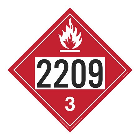 UN#2209 Flammable Stock Numbered Placard