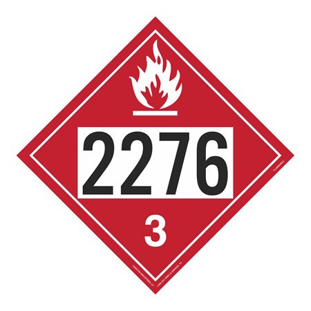 UN#2276 Flammable Liquid Numbered Placard