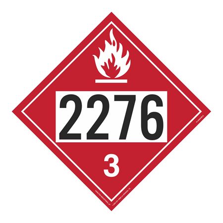 UN#2276 Flammable Stock Numbered Placard