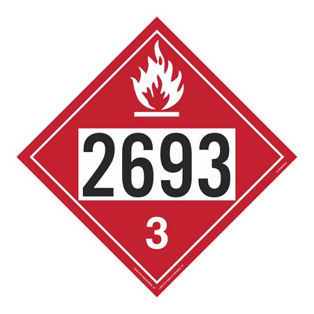 UN#2693 Flammable Stock Numbered Placard