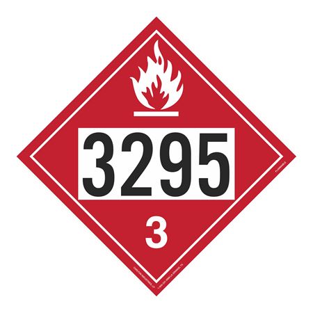 UN#3295 Flammable Stock Numbered Placard