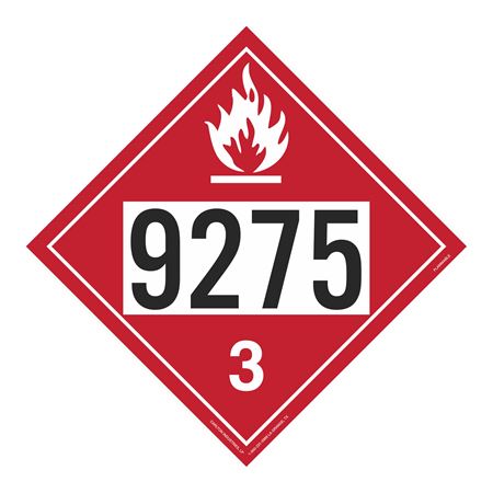 UN#9275 Flammable Stock Numbered Placard