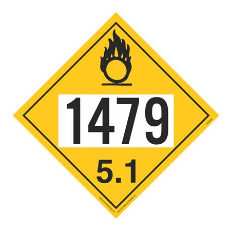 UN#1479 Oxidizer Numbered Placard