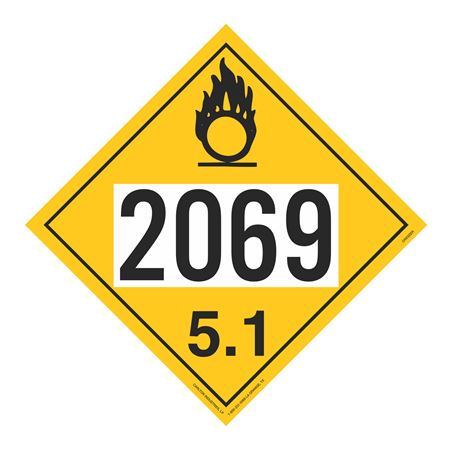 UN#2069 Oxidizer Stock Numbered Placard