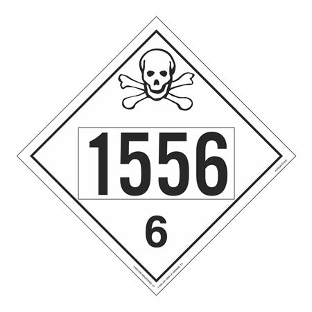 UN#1556 Poison Stock Numbered Placard