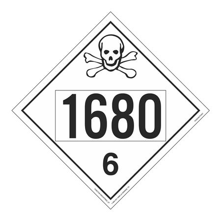 UN#1680 Poison/Toxic Numbered Placard