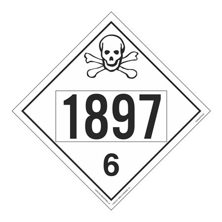 UN#1897 Poison/Toxic Numbered Placard